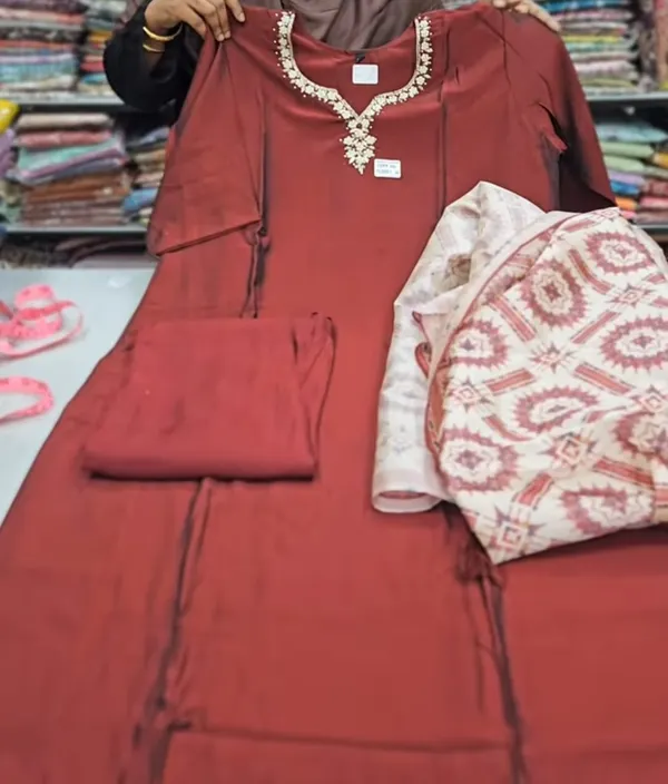 Premium Silk Top Bottom & Dupatta Set | TS2051
